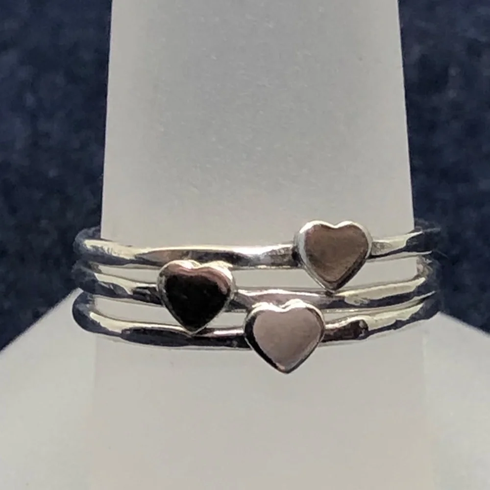 Heart Stacking Rings Set - Picture 6 of 11